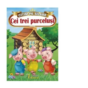 Coperta cărții Citim pe silabe - Cei trei purcelusi