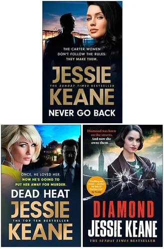 Coperta cărții Jessie Keane 3 Books Collection Set (Diamond, Never Go Back, Dead Heat)