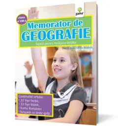 Coperta cărții Memorator de geografie clasa a VIII-a. Suport pentru invatarea lectiilor