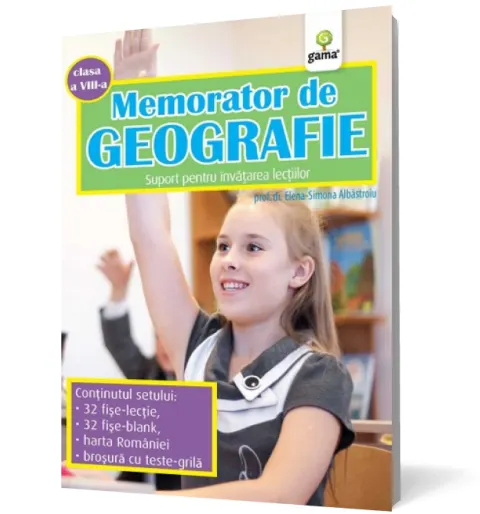 Coperta cărții Memorator de geografie clasa a VIII-a. Suport pentru invatarea lectiilor