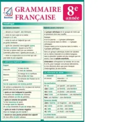Coperta cărții Grammaire francaise, 8e annee