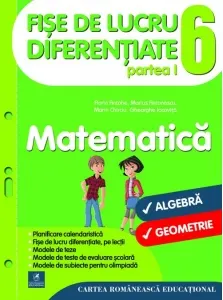 Coperta cărții Fise de lucru diferentiate. Matematica: algebra, geometrie. Clasa a VI-a. Partea I