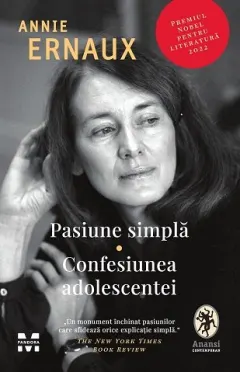 Coperta cărții Pasiune simplă. Confesiunea adolescentei