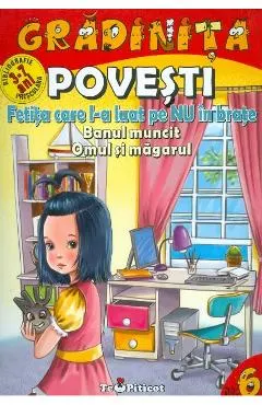 Coperta cărții Povesti: Fetita care l-a luat pe nu in brate. Banul muncit. Omul si magarul