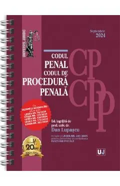 Coperta cărții Codul penal si Codul de procedura penala Septembrie 2024 Ed. Spiralata