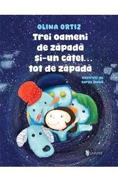 Coperta cărții Trei oameni de zăpadă și-un cățel... tot de zăpadă