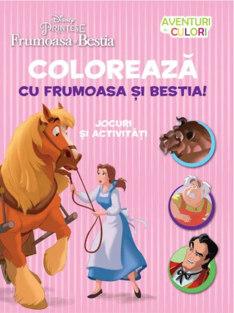 Coperta cărții Disney. Prințese. Frumoasa și Bestia. Colorează cu Frumoasa și Bestia!
