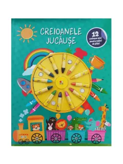 Coperta cărții Creioanele jucause. Carte de colorat. 12 creioane mici pentru maini de pitici