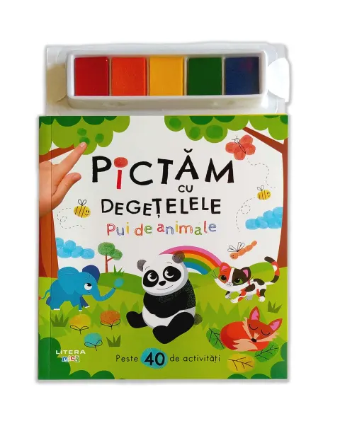 Coperta cărții Pictăm cu degețelele. Pui de animale