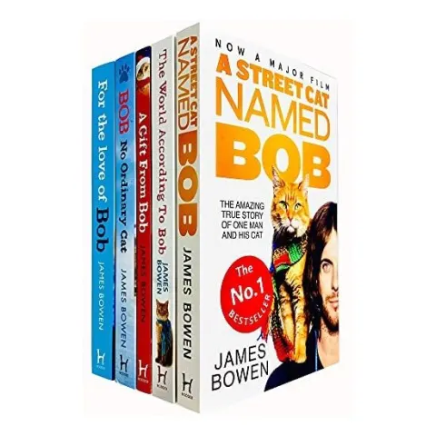 Coperta cărții James Bowen Collection 5 Books Set (Bob No Ordinary Cat, A Street Cat Named Bob, A Gift from Bob, The World According to Bob, For the Love of Bob)