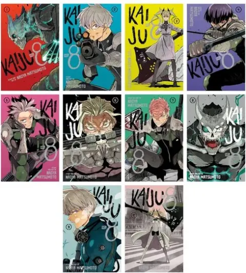 Coperta cărții Kaiju No 8 By Naoya Matsumoto 8 Books Collection Set (volumes 1, 3, 4, 6, 7, 8, 9, 10)