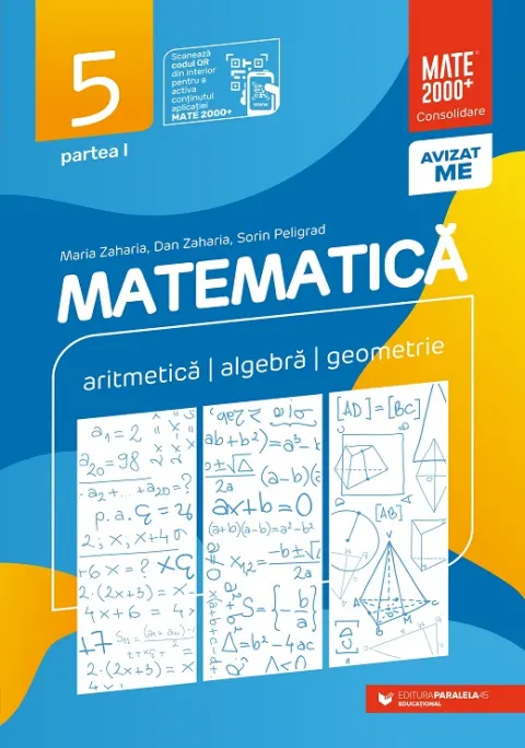 Coperta cărții Matematică. Aritmetică, algebră, geometrie. Clasa a V-a. Consolidare. Partea I
