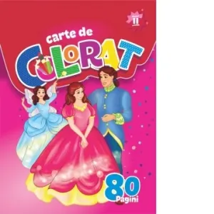 Coperta cărții Carte de colorat cu 80 de pagini. Volumul II (pentru fete)