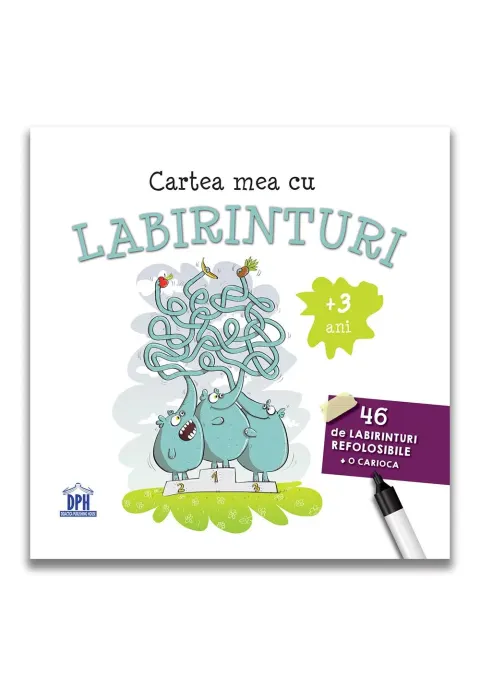 Coperta cărții Cartea mea cu labirinturi - 46 de labirinturi refolosibile + o carioca |
