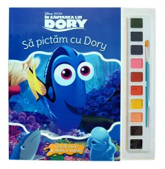 Coperta cărții În căutarea lui Dory. Să pictăm cu Dory. Carte de colorat cu pensulă și acuarele