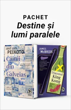 Coperta cărții Pachet Destine și lumi paralele. Câinii din Galveias/Diaconul King Kong - José Luís Peixoto