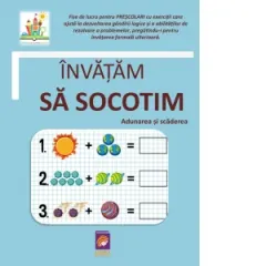 Coperta cărții Invatam sa socotim. Adunarea si scaderea