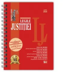 Coperta cărții Legile justitiei. Aprilie 2026. Editie spiralata, tiparita pe hartie alba