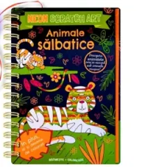 Coperta cărții Animale salbatice (Neon scratch art)