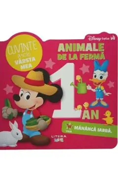 Coperta cărții Disney bebe. Cuvinte pentru varsta mea. Animale de la ferma