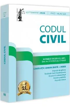Coperta cărții Codul civil Septembrie 2025