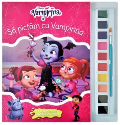 Coperta cărții Disney. Vampirina. Să pictăm cu Vampirina. Carte de colorat cu pensulă și acuarele