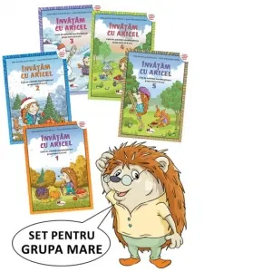 Coperta cărții Invatam cu Aricel. Set 5 module pentru grupa mare 5-6 ani