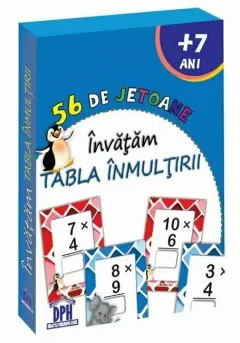 Coperta cărții 56 de Jetoane - Invatam tabla inmultirii
