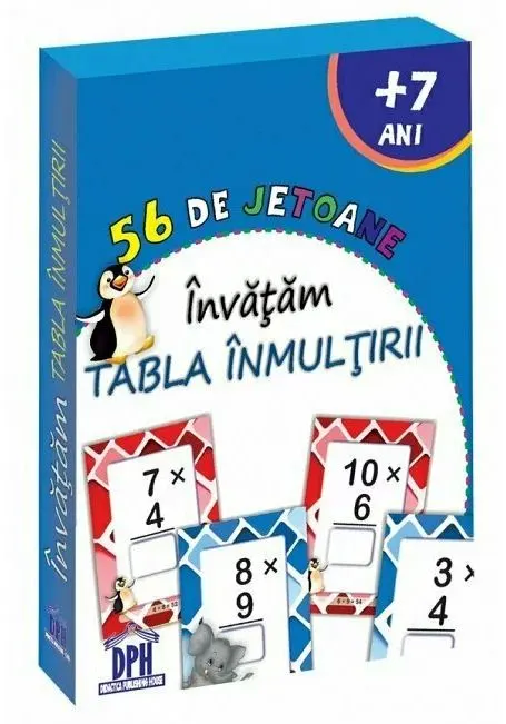 Coperta cărții 56 de Jetoane - Invatam tabla inmultirii