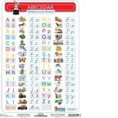 Coperta cărții Alfabetul Limbii Romane (verso - liniatura tip 1) - plansa didactica A4