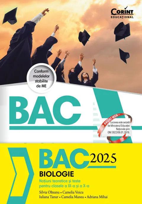 Coperta cărții Bacalaureat 2025. Biologie. Noțiuni teoretice și teste pentru clasele a IX-a și a X-a