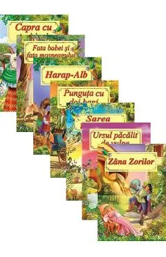 Coperta cărții Pachet 7 povesti ilustrate autori romani