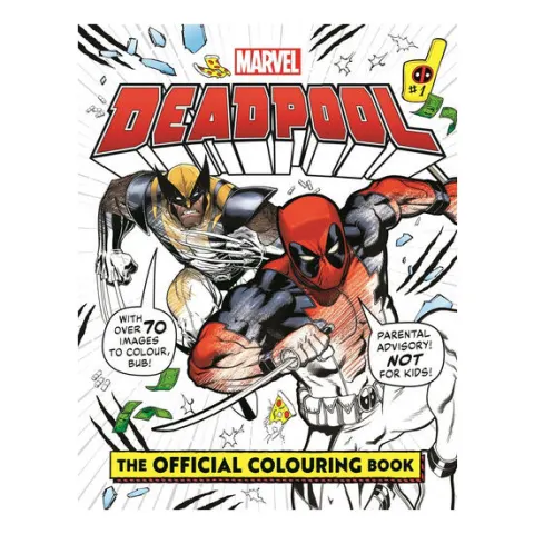 Coperta cărții Studio Press Marvels Deadpool The Official Colouring Book.