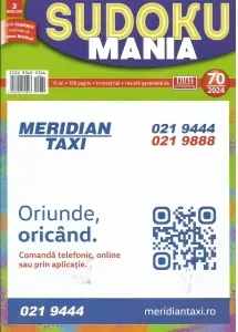 Coperta cărții Sudoku mania. Numarul 70/2024