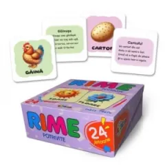 Coperta cărții 24 jetoane. Rime potrivite