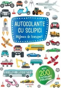 Coperta cărții Autocolante cu sclipici. Mijloace de transport