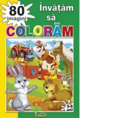 Coperta cărții Invatam sa coloram 80 imagini, 3-5 ani