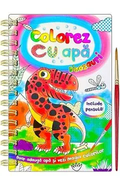 Coperta cărții Colorez cu apa: Dinozauri + Pensula