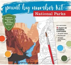 Coperta cărții Paint By Number National Parks Kit: Celebrate Five(...)