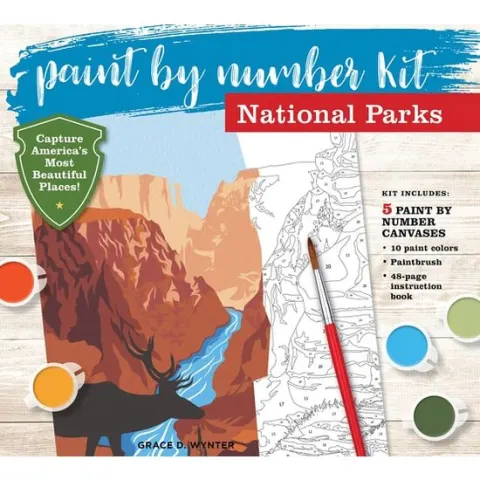 Coperta cărții Paint By Number National Parks Kit: Celebrate Five(...)