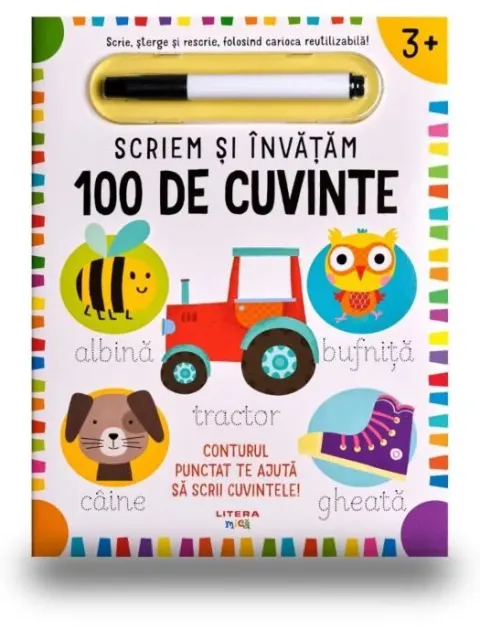 Coperta cărții Scriem si invatam. Primele 100 de cuvinte