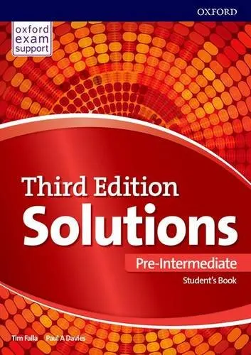 Coperta cărții Solutions 3E Pre-Intermediate Student's Book