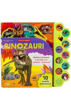 Coperta cărții Bebe invata. Dinozauri. Carte cu sunete
