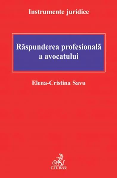 Coperta cărții Răspunderea profesională a avocatului
