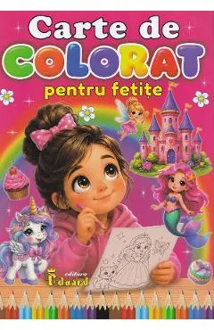 Coperta cărții Carte de colorat pentru fetite
