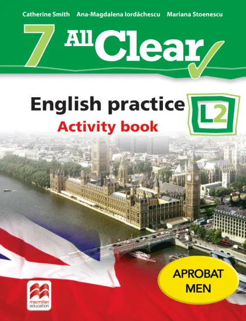 Coperta cărții All Clear. English practice. Activity book. L 2. Lectia de engleza (clasa a VII-a)