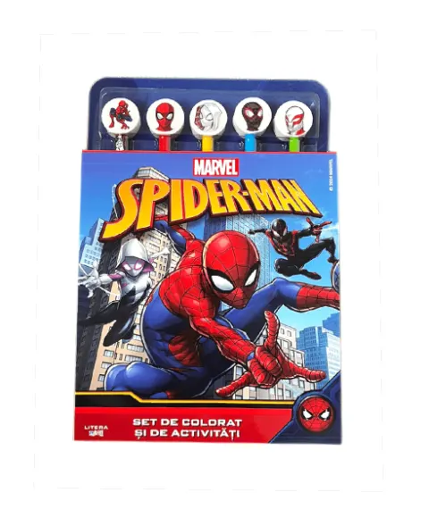 Coperta cărții Marvel. Spider-Man. Set de colorat si de activitati