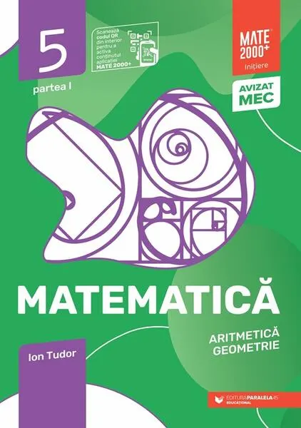 Coperta cărții Matematică. Aritmetică, algebră, geometrie. Caiet de lucru. Clasa a V-a. Inițiere. Partea I