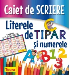 Coperta cărții Caiet de scriere. Literele de tipar si numerele