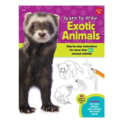 Coperta cărții Learn to Draw Exotic Animals, Robbin Cuddy